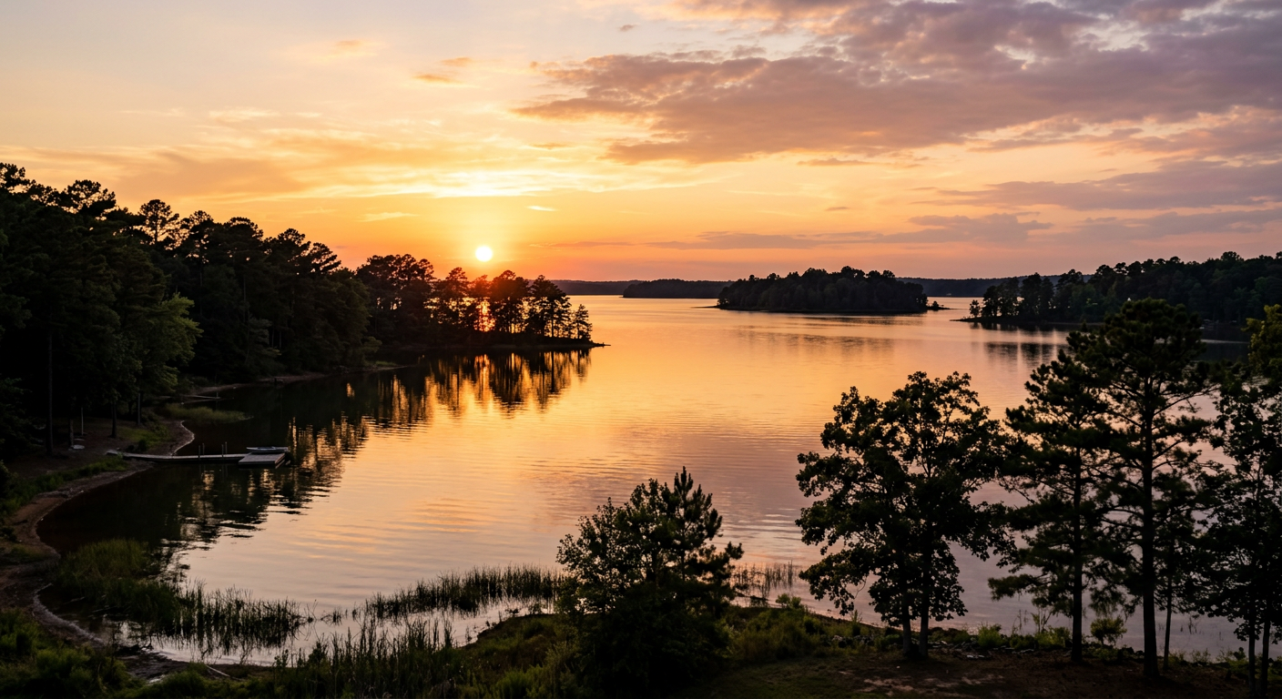 Golden hour on Lake Norman
